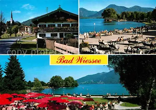 AK / Ansichtskarte Bad Wiessee Tegernsee Ortsmotiv Strandpromenade Alpenblick