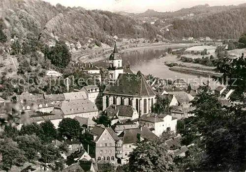 AK / Ansichtskarte Koenigstein Saechsische Schweiz Panorama  Kat. Koenigstein Saechsische Schweiz