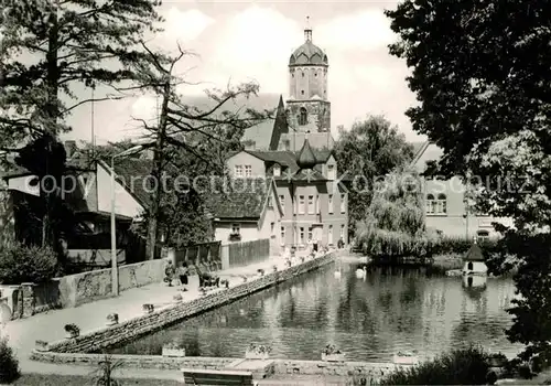 AK / Ansichtskarte Neustadt Orla Gamsteich Kirche Kat. Neustadt Orla