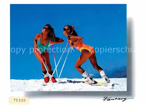 AK / Ansichtskarte Skisport Frauen Bademode  Kat. Sport
