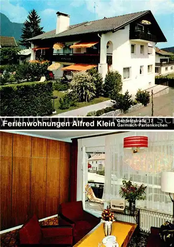 AK / Ansichtskarte Garmisch Partenkirchen Ferienwohnungen Alfred Klein Kat. Garmisch Partenkirchen