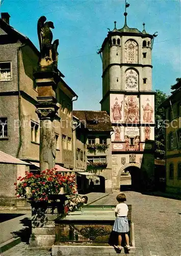 AK / Ansichtskarte Wangen Allgaeu Herrenstrasse mit Ravensburger Tor Kat. Wangen im Allgaeu