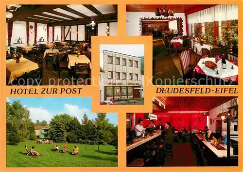 AK / Ansichtskarte Deudesfeld Hotel Pension zur Post Restaurant Liegewiese Kat. Deudesfeld