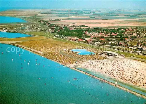 AK / Ansichtskarte Norden Norddeich Ostfriesland Fliegeraufnahme Strand Kat. Norden