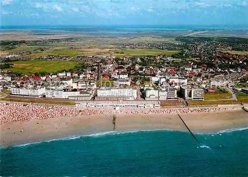 AK / Ansichtskarte Borkum Nordseebad Fliegeraufnahme Kat. Borkum