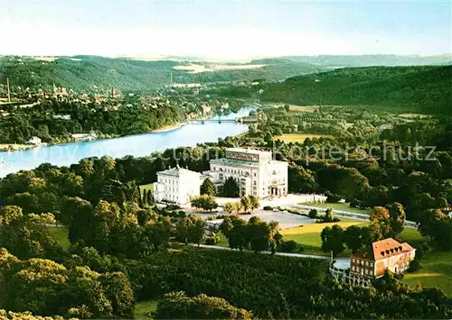 AK / Ansichtskarte Essen Ruhr Fliegeraufnahme Villa Huegel mit Baldeneysee Kat. Essen