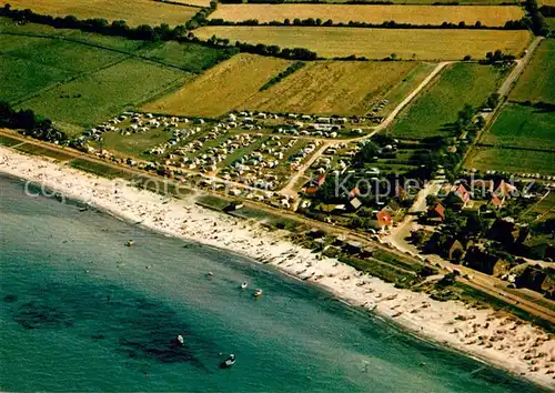 AK / Ansichtskarte Schoenberger Strand Fliegeraufnahme mit Camping und Strand Kat. Schoenberg (Holstein)