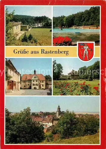 AK / Ansichtskarte Rastenberg Bungalowsiedlung Freibad Rathaus Kulturhaus  Kat. Rastenberg