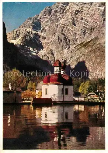 AK / Ansichtskarte St Bartholomae am Koenigssee mit Watzmann Ostwand Kat. Schoenau a.Koenigssee