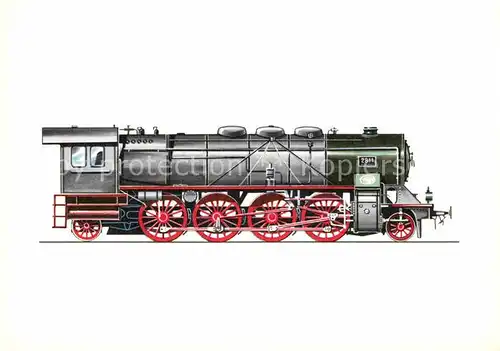 AK / Ansichtskarte Lokomotive Personenzug Lokomotibe Baureihe 39 1922 Zeichnung Swoboda  Kat. Eisenbahn