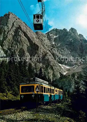 AK / Ansichtskarte Zahnradbahn Seilbahn Zugspitze  Kat. Bergbahn