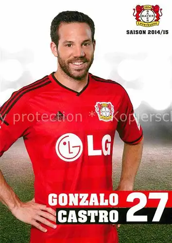 AK / Ansichtskarte Fussball Bayer Leverkusen Gonzalo Castro  Kat. Sport