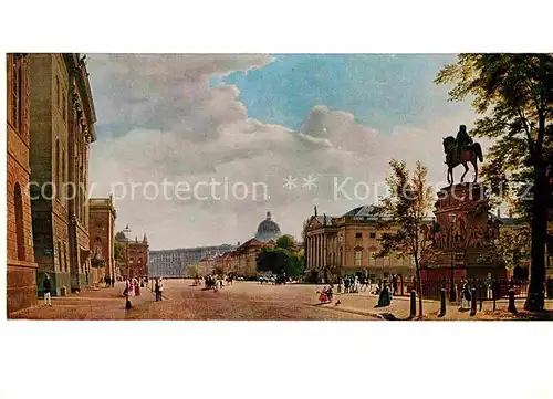 AK / Ansichtskarte Kuenstlerkarte Eduard Gaertner Berlin Unter den Linden 1853  Kat. Kuenstlerkarte