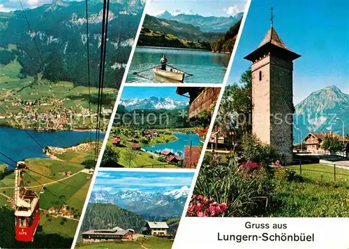 AK / Ansichtskarte Lungern Schoenbueel Seilbahn See Turm Kat. Lungern