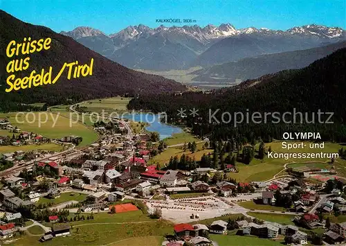 AK / Ansichtskarte Seefeld Tirol Hoehenluftkurort Wintersportplatz Olympia Sport und Kongresszentrum Alpen Fliegeraufnahme Kat. Seefeld in Tirol