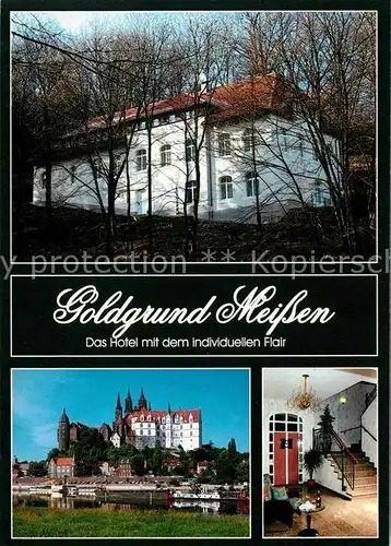 AK / Ansichtskarte Meissen Elbe Sachsen Hotel Goldgrund Burgberg Dom Albrechtsburg Kat. Meissen