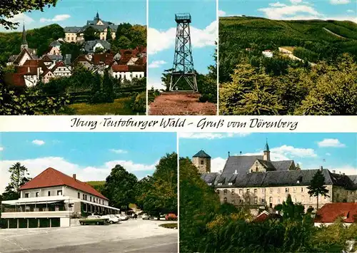 AK / Ansichtskarte Iburg Teutoburger Wald Hotel Restaurant Cafe Zum Doerenberg Aussichtsturm Kat. Hoerstel