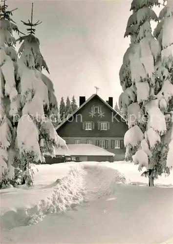 AK / Ansichtskarte Carlsfeld Erzgebirge Erholungsheim Otto Hempel Weiterglashuette im Schnee Kat. Eibenstock