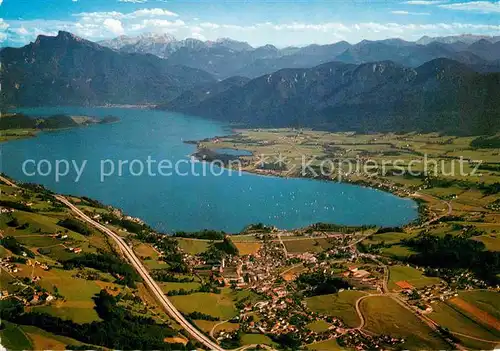 AK / Ansichtskarte Mondsee Salzkammergut Schafberg Dachstein Autobahn Kat. Mondsee