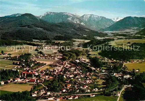 AK / Ansichtskarte Siegsdorf Oberbayern Fliegeraufnahme mit Rauschberg Sonntagshorn Loferer Steinberge Kat. Siegsdorf