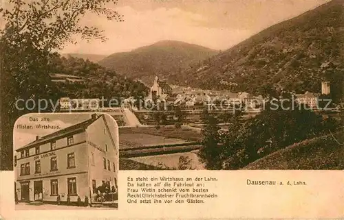 AK / Ansichtskarte Dausenau Wirtshaus an der Lahn Kat. Dausenau