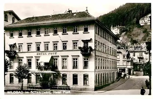 AK / Ansichtskarte Wildbad Schwarzwald Hotel Post Kat. Bad Wildbad