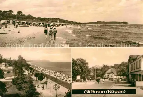 AK / Ansichtskarte Goehren Ruegen Strand Promenade Teilansicht  Kat. Goehren Ostseebad Ruegen