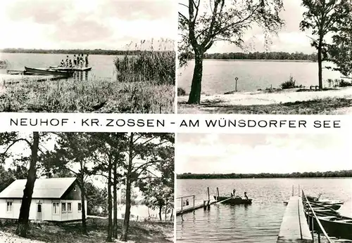 AK / Ansichtskarte Neuhof Zossen Bungalows Strand Bootssteg