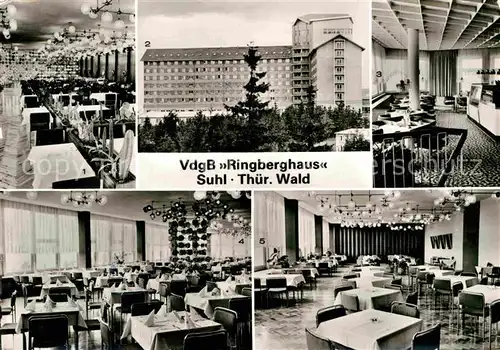 AK / Ansichtskarte Suhl Thueringer Wald VdgB Ringberghaus Tagescafe Gesamt Cafe Aussicht Urlauberrestaurants Kat. Suhl