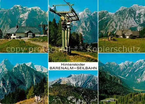 AK / Ansichtskarte Sessellift Baerenalm Hinterstoder Berghaus Schafferreith Hochmoelbing  Kat. Bahnen