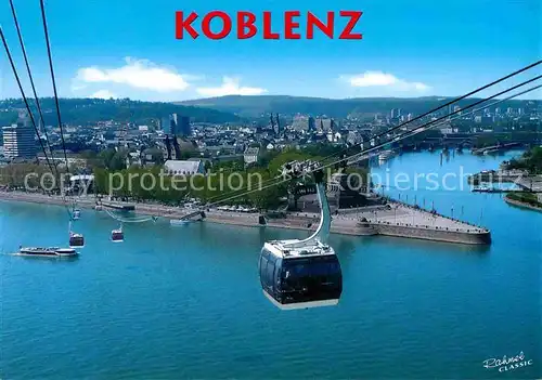 AK / Ansichtskarte Seilbahn Koblenz Deutsches Eck Mosel  Kat. Bahnen