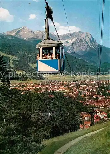 AK / Ansichtskarte Seilbahn Wankbahn Zugspitzgruppe Garmisch Partenkirchen  Kat. Bahnen