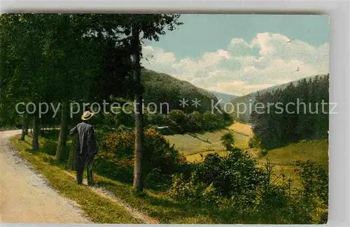 AK / Ansichtskarte Holzminden Weser Rumortal Wanderer Kat. Holzminden