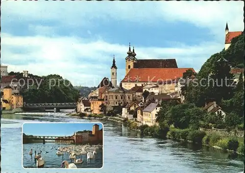 AK / Ansichtskarte Lamberg Zusammenfluss der Fluesse Enns und Steyr Schloss Schwaene Kat. Neukirchen b.Hl.Blut