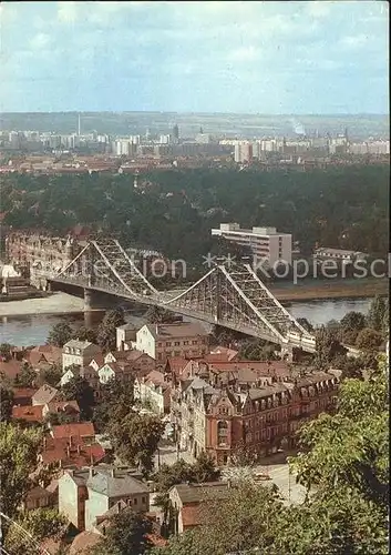 AK / Ansichtskarte Dresden Blick zum Blauen Wunder Kat. Dresden Elbe