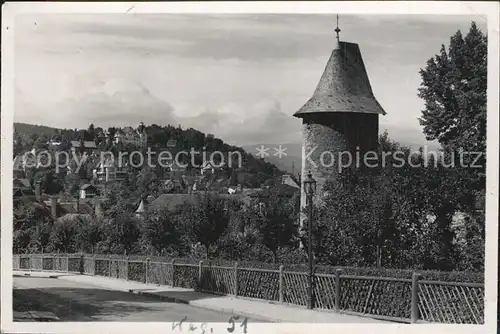 AK / Ansichtskarte Wernigerode Harz Blick zum Lindenberg Turm Zensurstempel Kat. Wernigerode