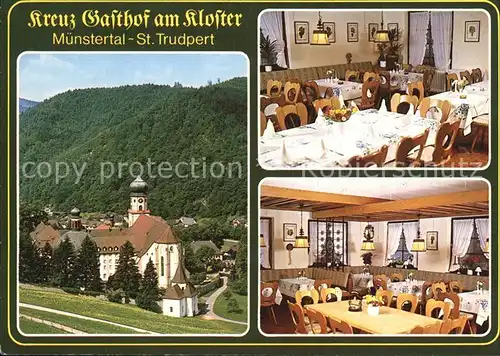 AK / Ansichtskarte St Trudpert Kreuz Gasthof am Kloster Restaurant Schwarzwald Kat. Muenstertal