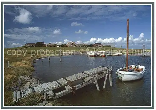 AK / Ansichtskarte Hallig Oland Alter Hafen Kat. Langeness