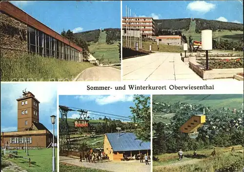 AK / Ansichtskarte Oberwiesenthal Erzgebirge Erholungsheim IG Wismut Fichtelberg Wetterwarte Sprungschanze Kat. Oberwiesenthal