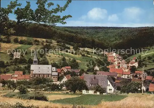 AK / Ansichtskarte Rechtenbach Spessart Ortsansicht mit Kirche Erholungsort Kat. Rechtenbach