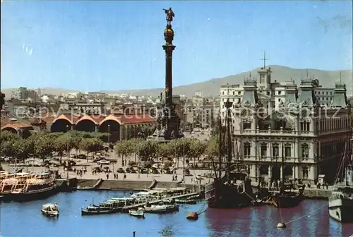 AK / Ansichtskarte Barcelona Cataluna Colon en la Puerta de la Paz Kat. Barcelona