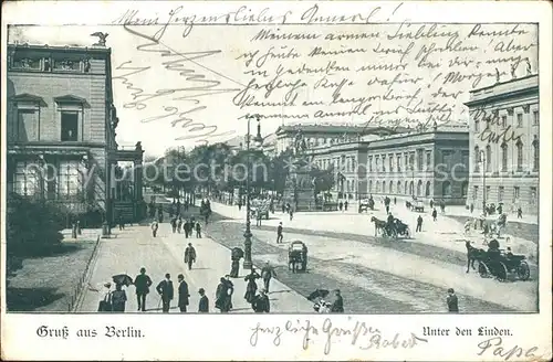 AK / Ansichtskarte Berlin Unter den Linden Denkmal Kat. Berlin