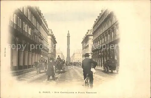 AK / Ansichtskarte Paris Rue Castiglione Place Vendome Colonne Kat. Paris