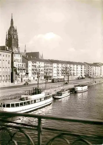 AK / Ansichtskarte Frankfurt Main Mainpartie mit Dom Ausflugsdampfer Kat. Frankfurt am Main