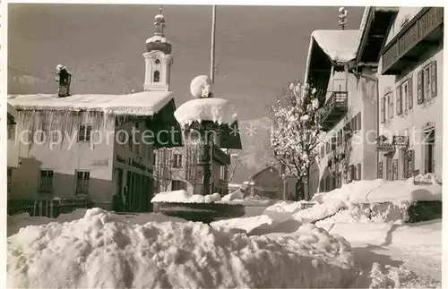 AK / Ansichtskarte Oberaudorf Marienplatz Winter Kat. Oberaudorf