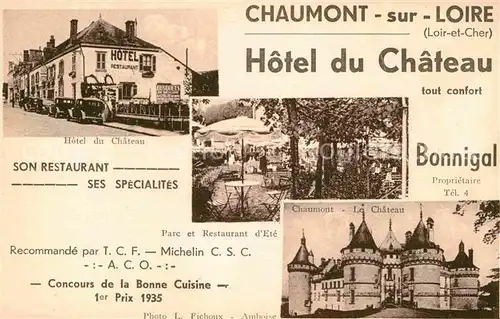 AK / Ansichtskarte Chaumont sur Loire Hotel du Chateau  Kat. Chaumont sur Loire