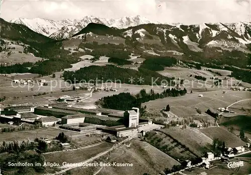 AK / Ansichtskarte Sonthofen Oberallgaeu Fliegeraufnahme Generaloberst Beck Kaserne Kat. Sonthofen