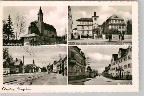 AK / Ansichtskarte Augsburg Roesslerstrasse Schule Stadtpfarrkirche  Kat. Augsburg