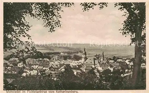 AK / Ansichtskarte Wunsiedel Panorama Katharinenberg Kirche Kat. Wunsiedel