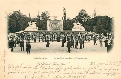 AK / Ansichtskarte Muenchen Wittelsbacher Brunnen Kat. Muenchen